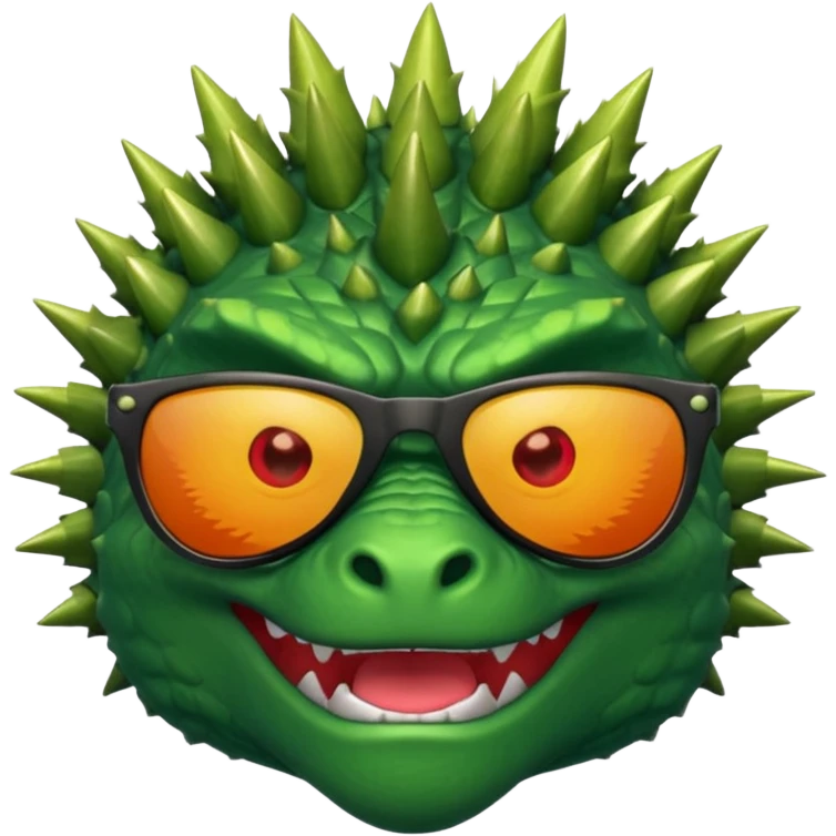 Godzilla wearing sunglasses emoji