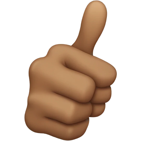 Hand with thumb up, darker skin emoji
