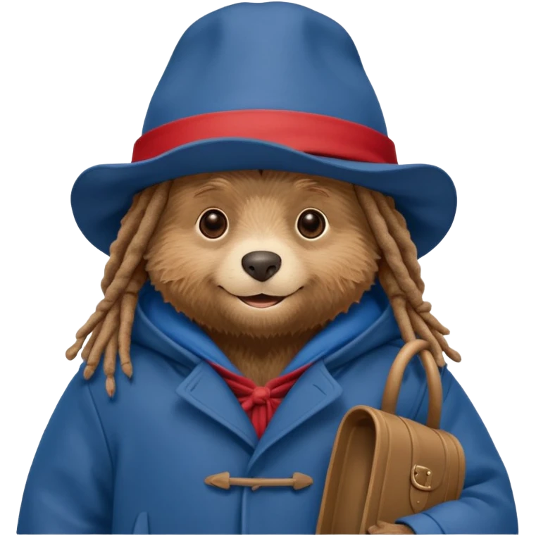 paddington bear with dreads emoji