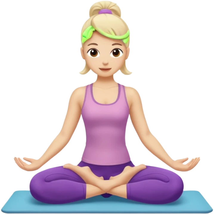 pilates girly doing pilates emoji