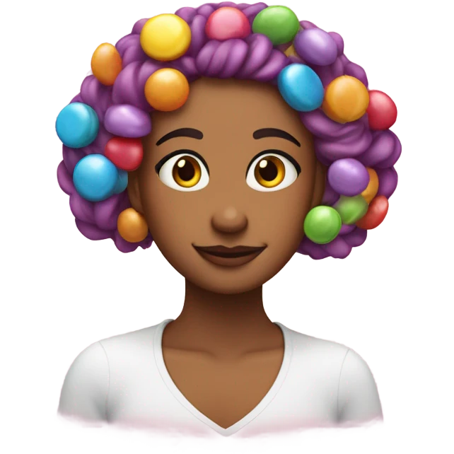 Venelope von sweetz with candy on her hair emoji