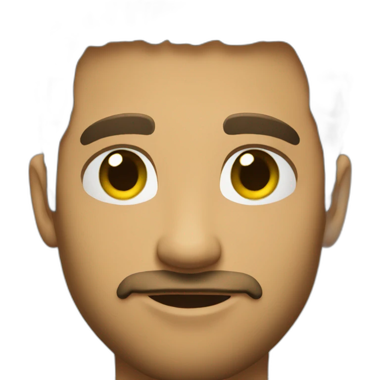 face of a young entrepreneur male short beard short hair emoji