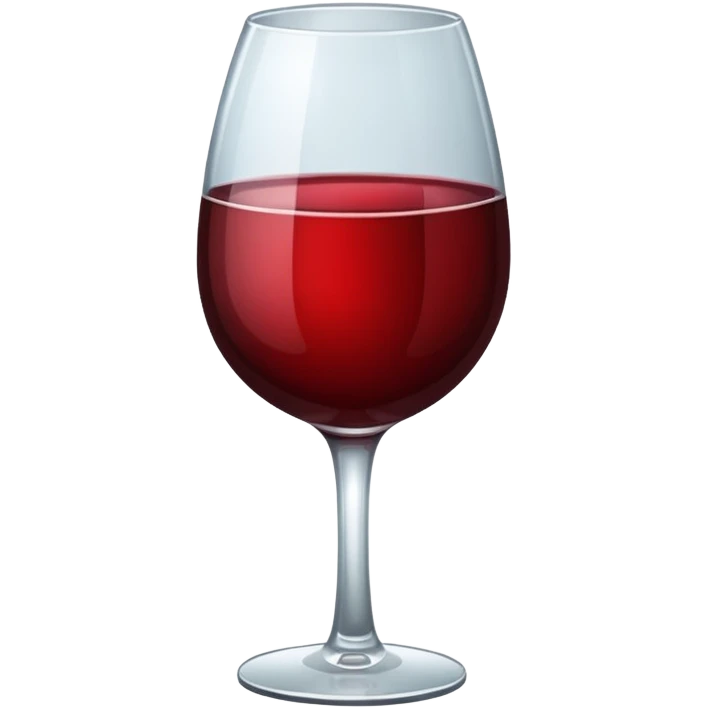 glass of wine in sticker style emoji