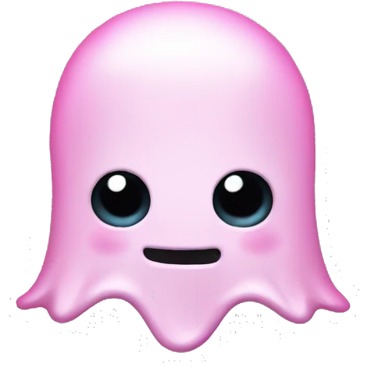pink bow ghost emoji