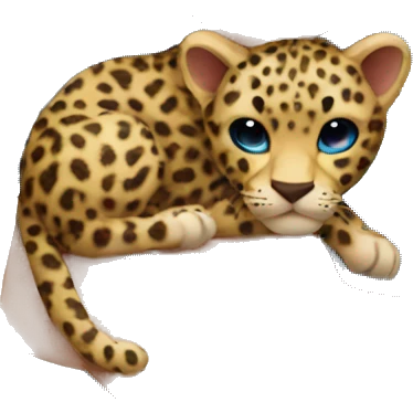 blue eye blonde boy holding stuffed leopard  emoji