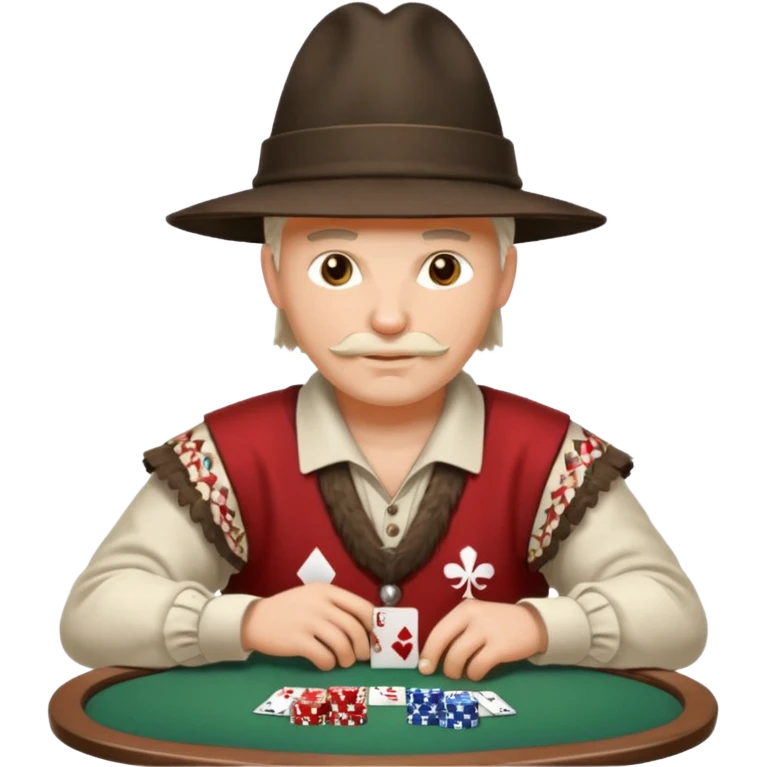 Polish highlander playing poker. emoji