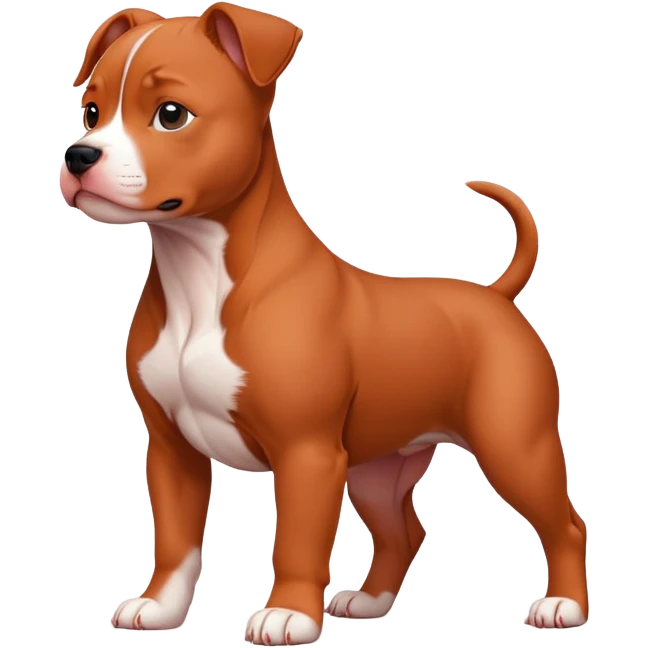Red Pitbull puppy standing emoji