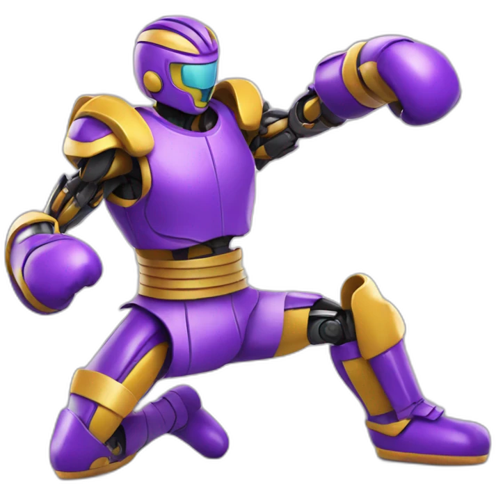 Chinese Boxing robot purple emoji