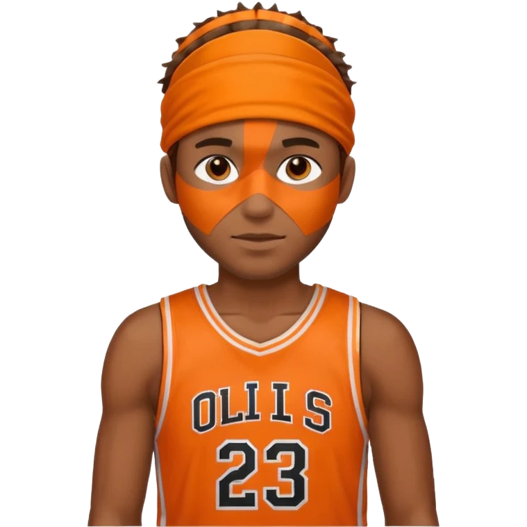 Basketball guy with orange headband emoji