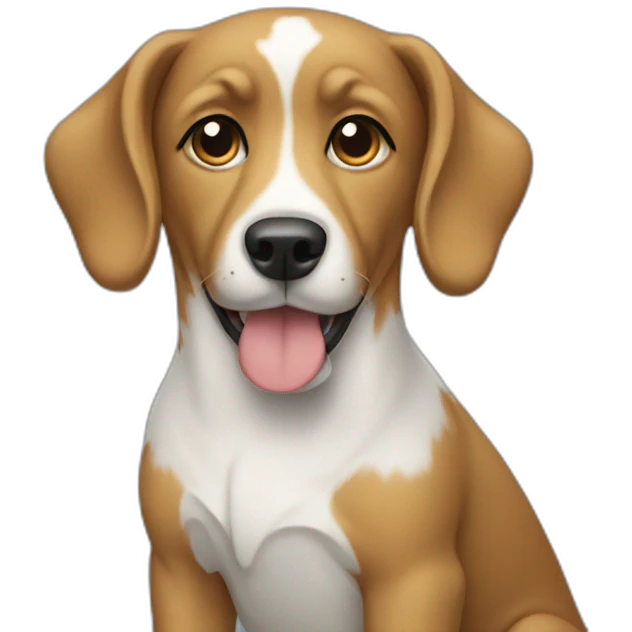 Dog with a MacBook emoji