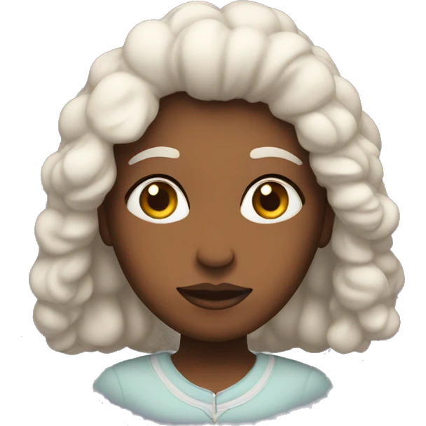madre pelo negro y largo y con piel clara emoji