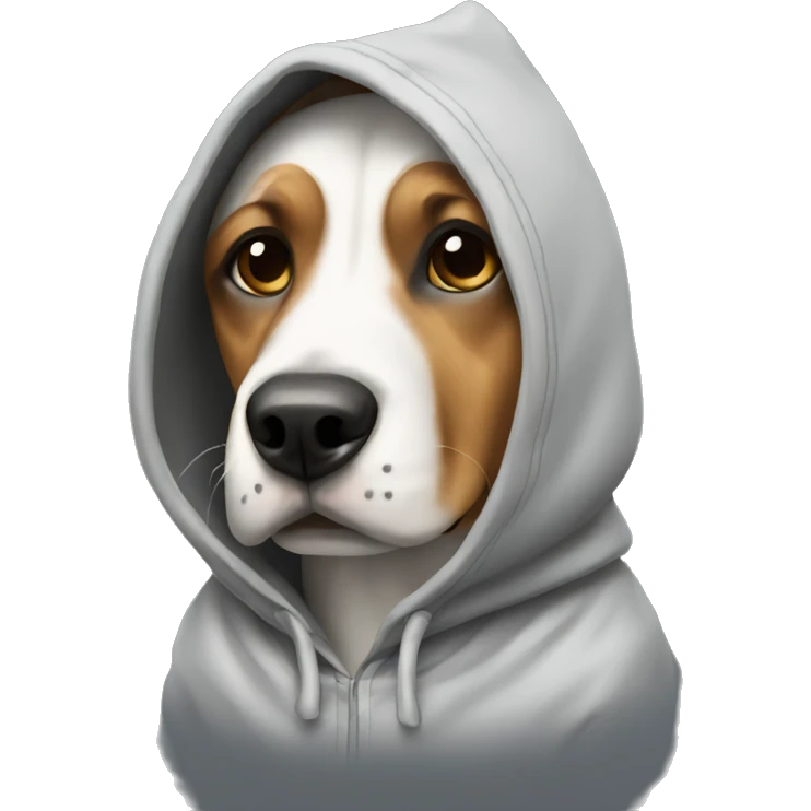 Dog wearing a hoodie emoji