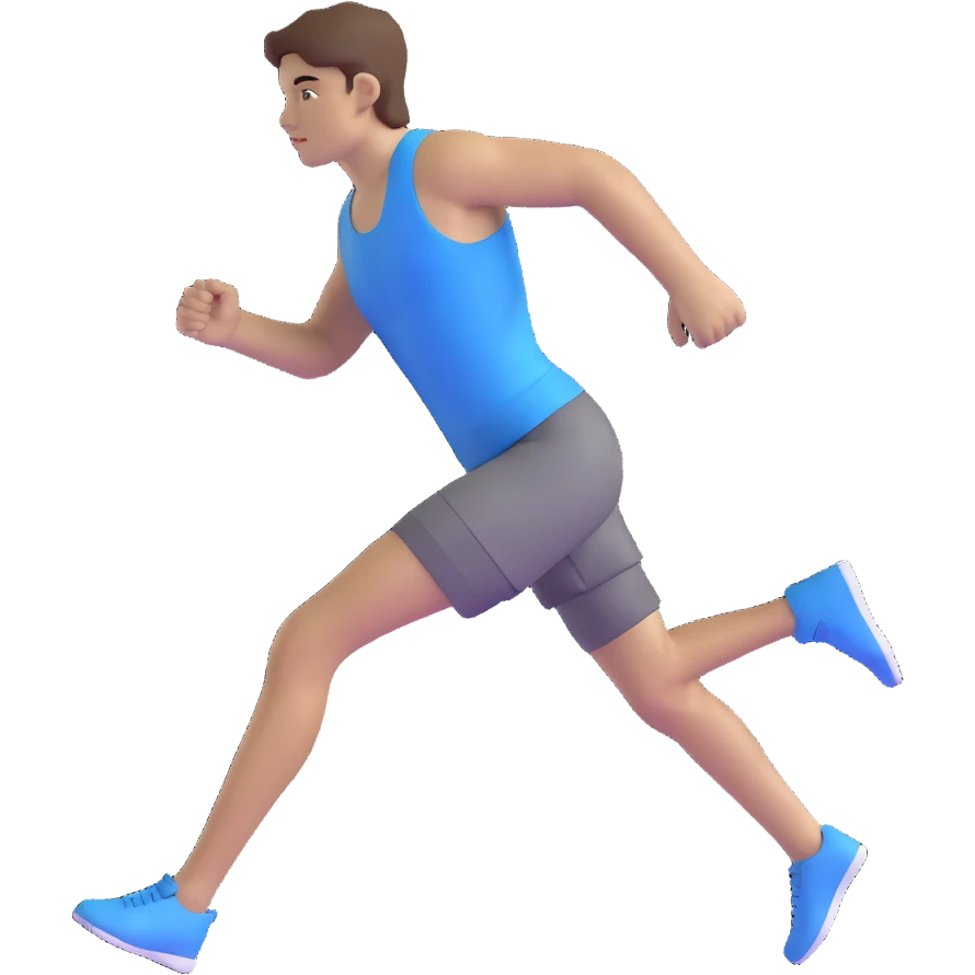 athlete with brown hair emoji