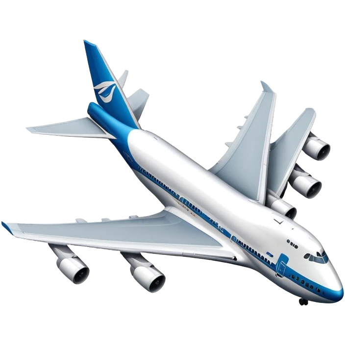 Boeing 747 jumbo jet with distinctive hump emoji