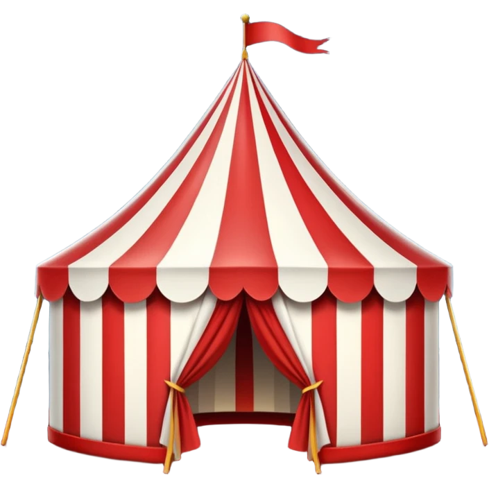 striped circus tent at night emoji