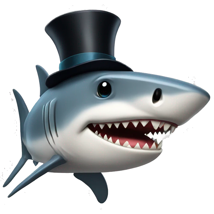 Sharkwith tophat emoji