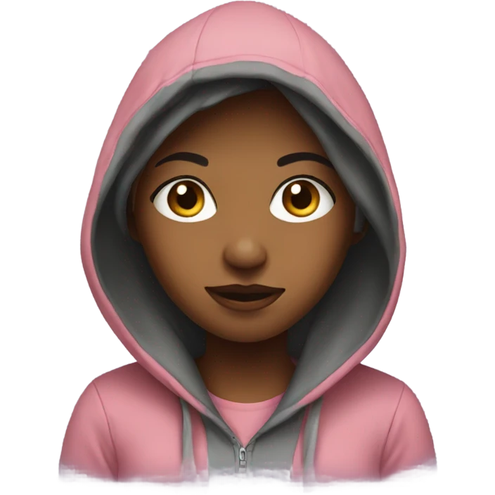 Girl wearing a hoodie  emoji