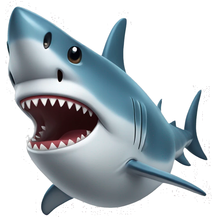 shark with a hat emoji