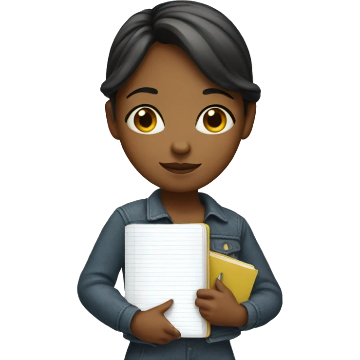 Girl with notebook  emoji