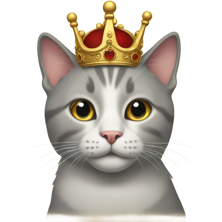 A cat wearing a crown emoji