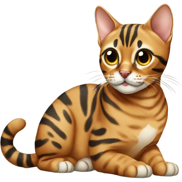 bengal cat sitting  emoji