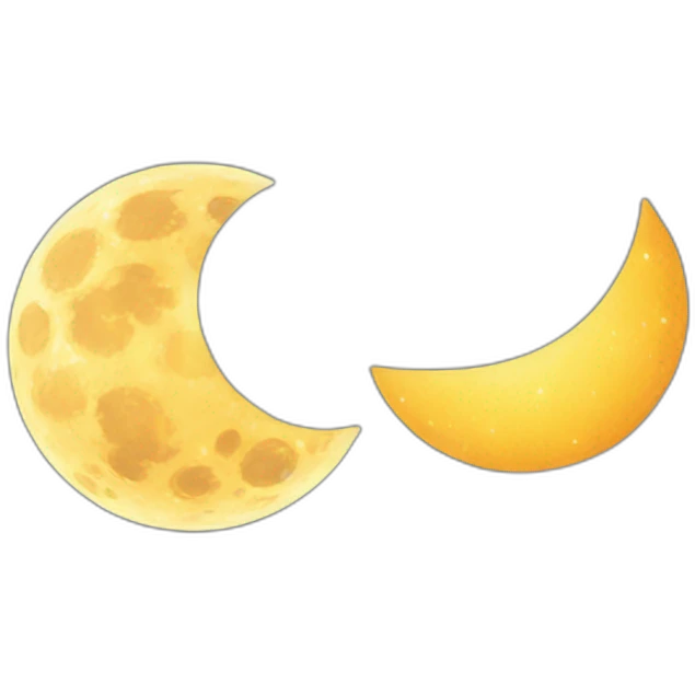 Moon and sun emoji