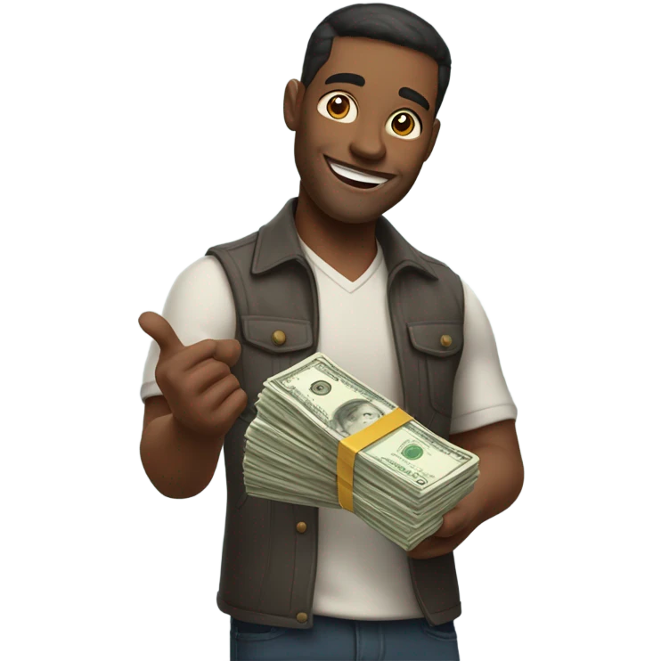 Man holding money  emoji