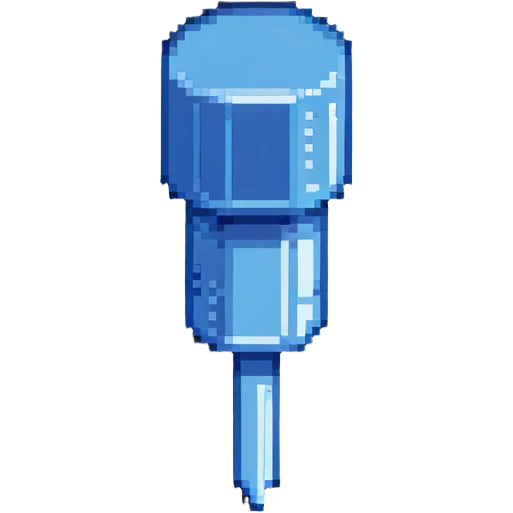 Push pin with blue head emoji