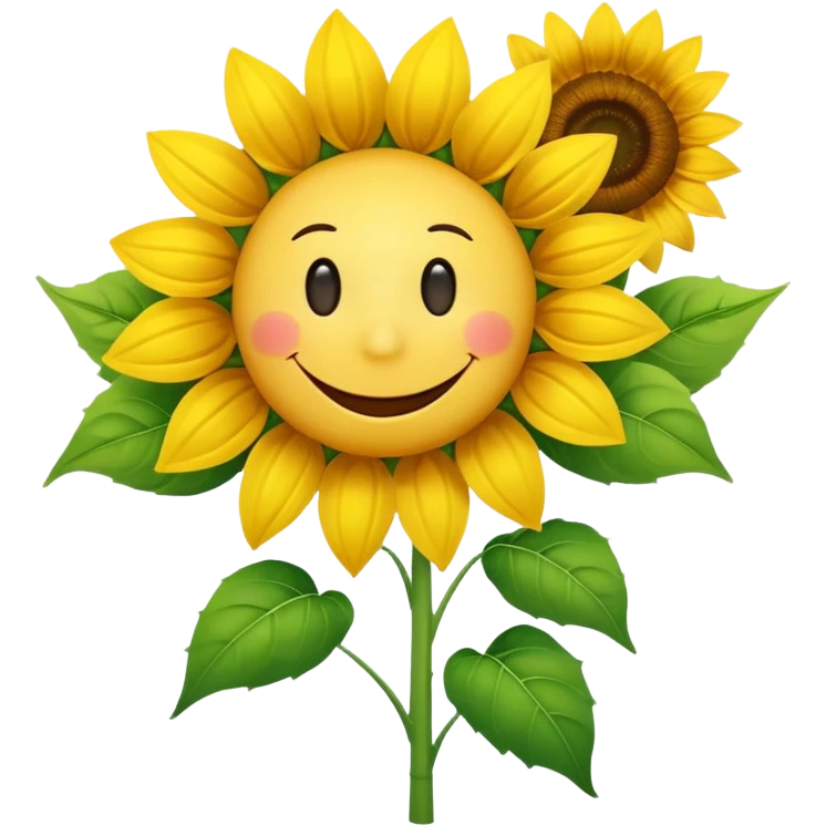 Smiley Sunflower emoji