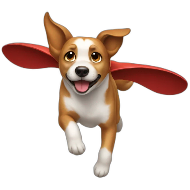 Dog flying emoji