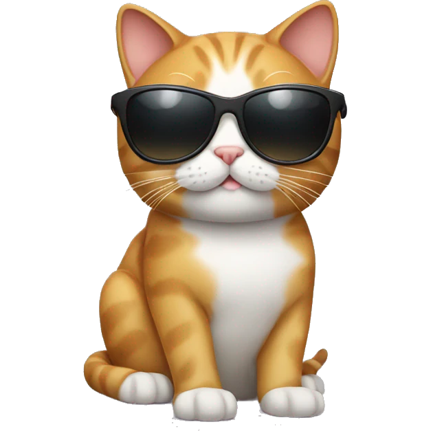 Cat with sunglasses emoji