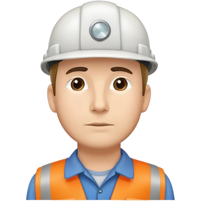 railway engineer with cap standing and thinking emoji