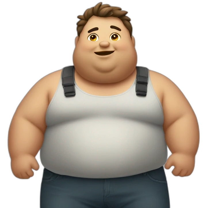 Chubby guy love emoji
