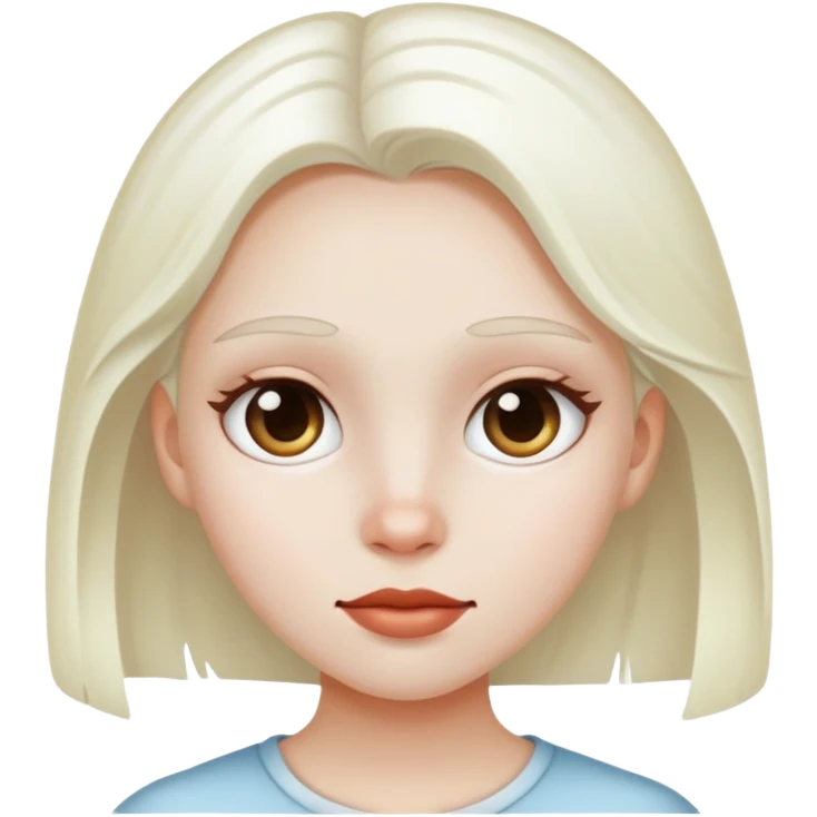 Fille avec tache blanche sur le visage  emoji
