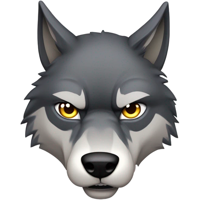 Angry wolf emoji