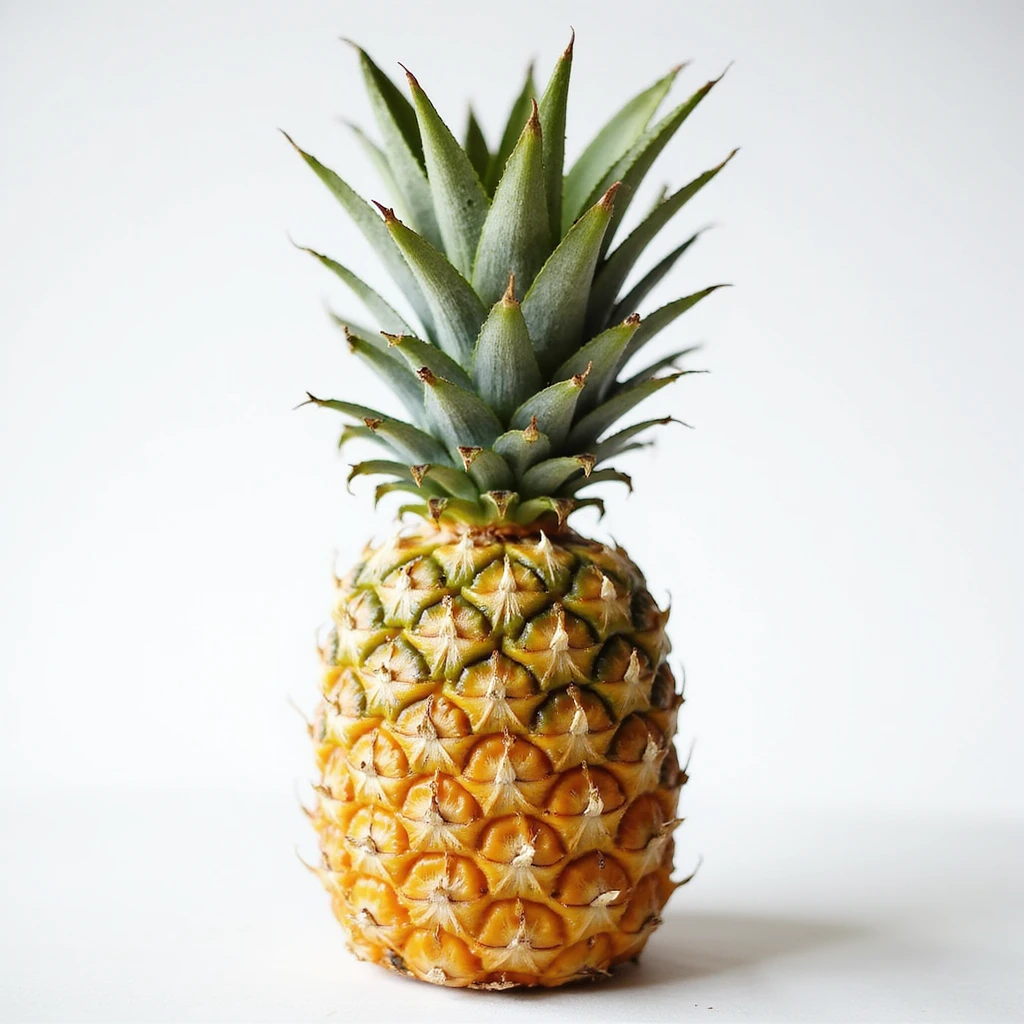 realistic pineapple on isolated background, vivid colors, natural details emoji