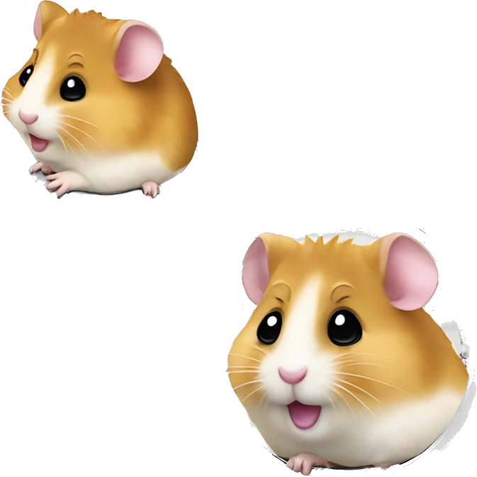 the hamster is depicted on the coin  emoji