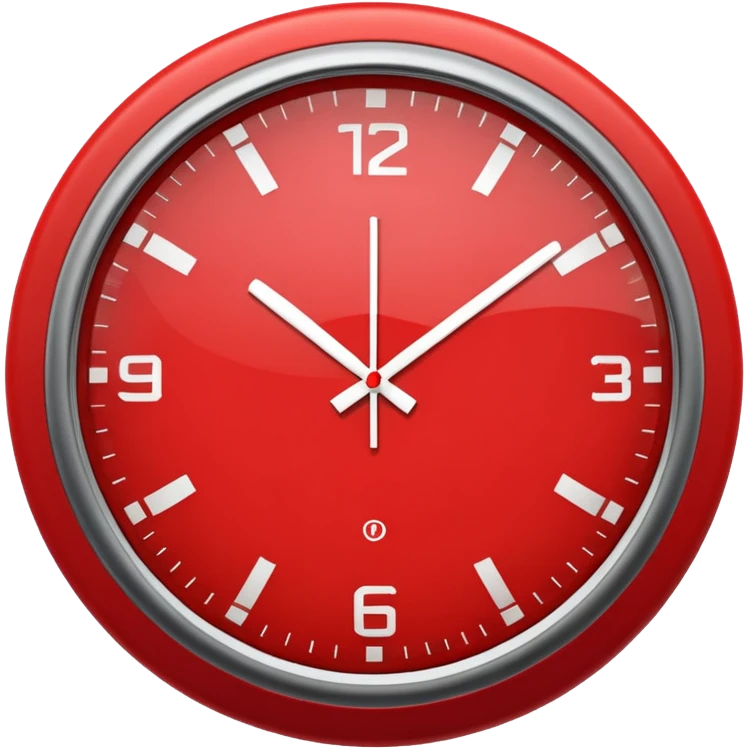 clock red modern emoji