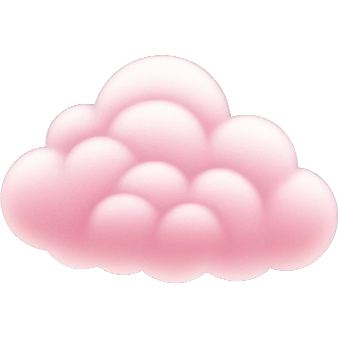 light pink fluffy clouds with sparkles  emoji