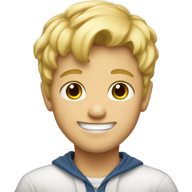 Blonde Boy Smiling emoji