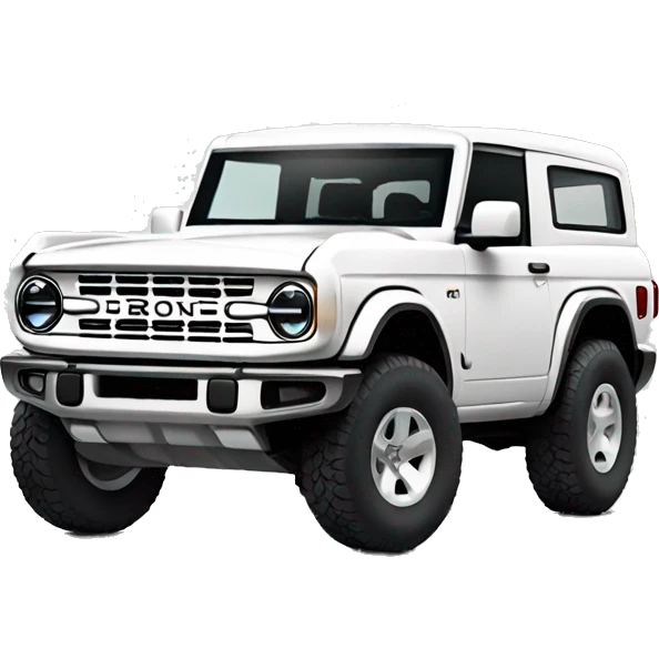 2024 white ford bronco  emoji