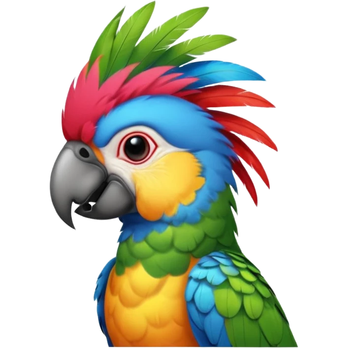 punk parrot emoji
