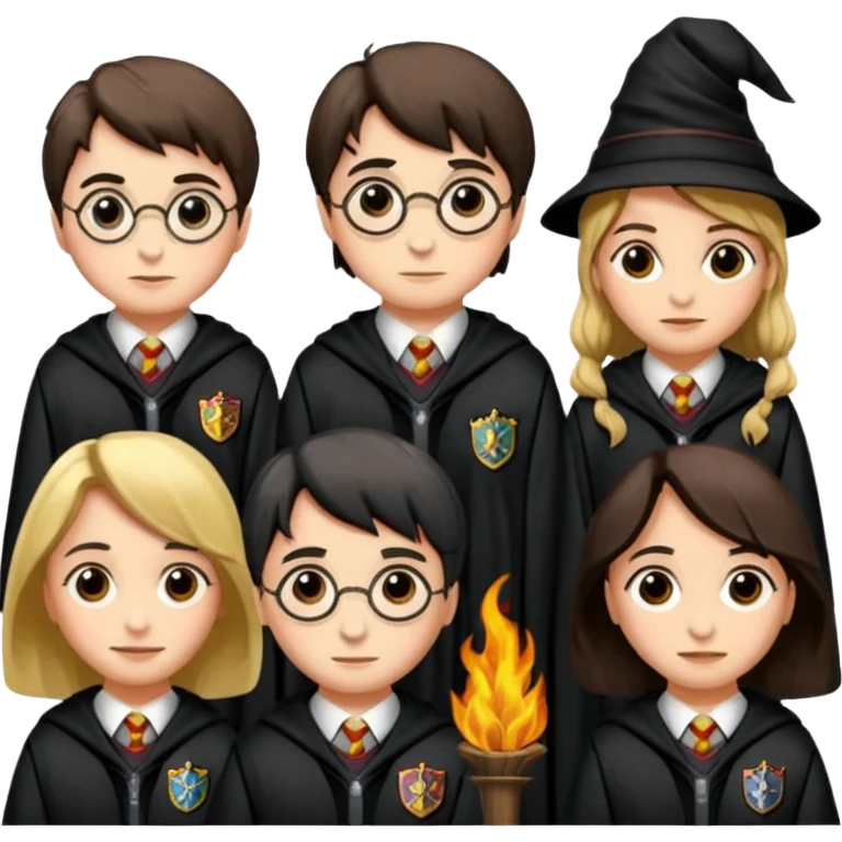 Harry Potter asa sade ve şık ağaçtan yapılmış tutma yeri ve siyah gövde emoji