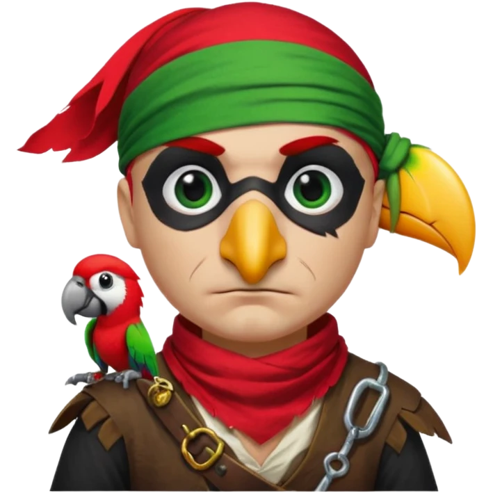 pirate and parrot emoji