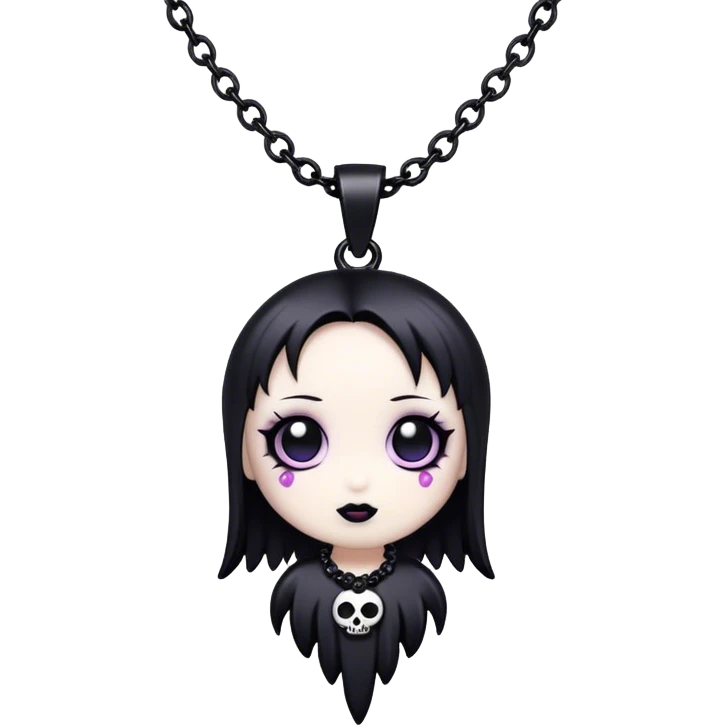 kawaii goth necklace  emoji