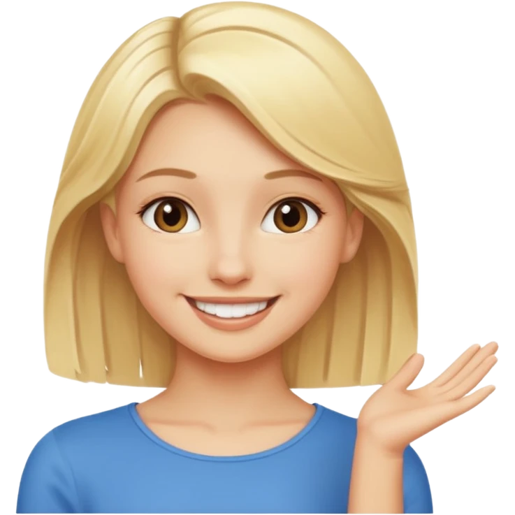 blonde girl in a graceful pose posing for the camera emoji
