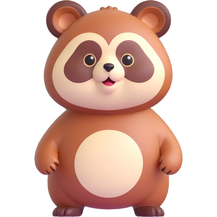 cute tanuki, standing  emoji