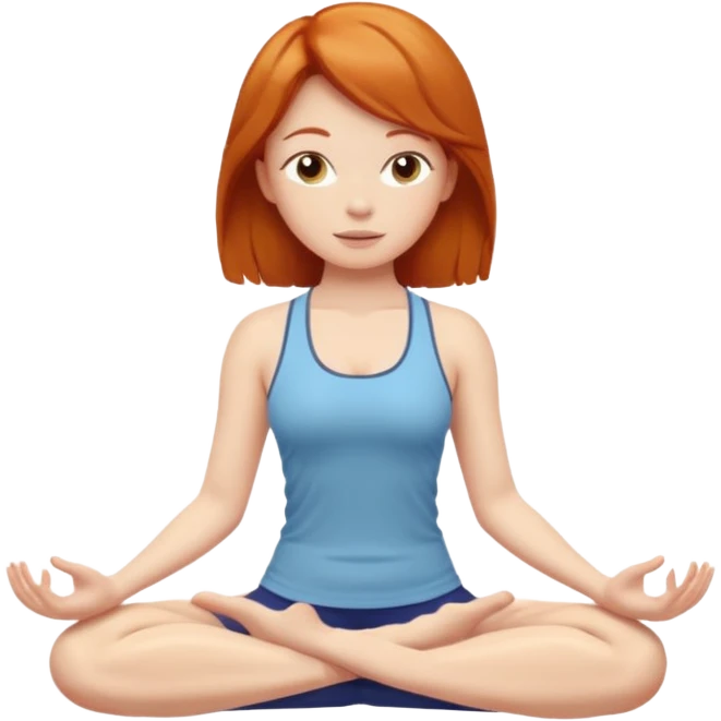 Gingerhead girl yoga  emoji