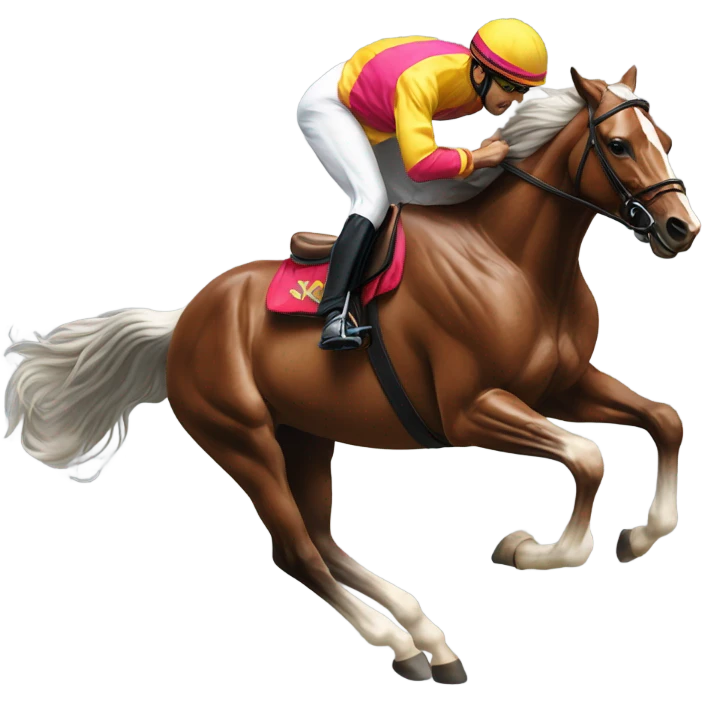 jockey riding a horse emoji