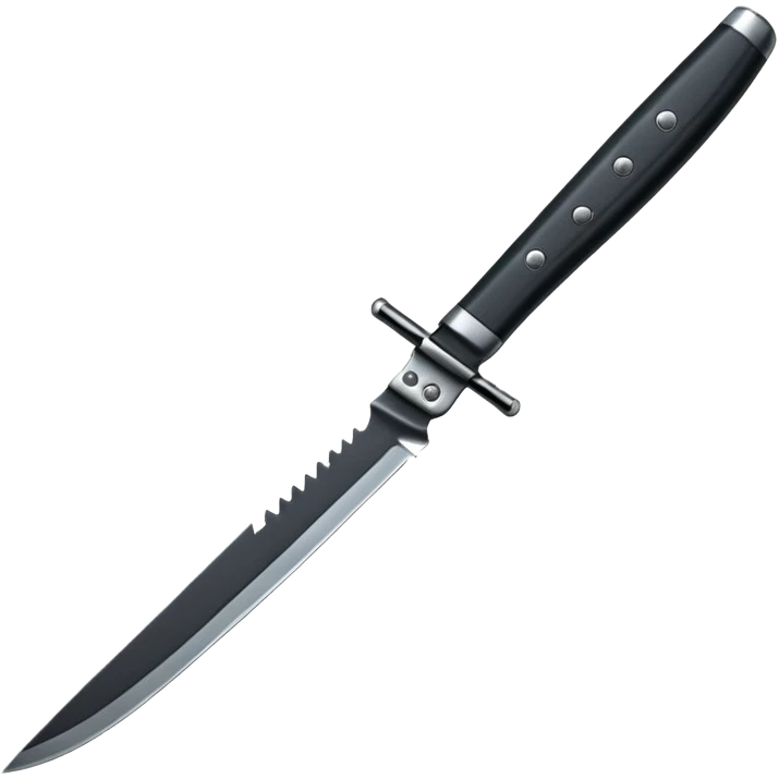 ninja knife all black emoji